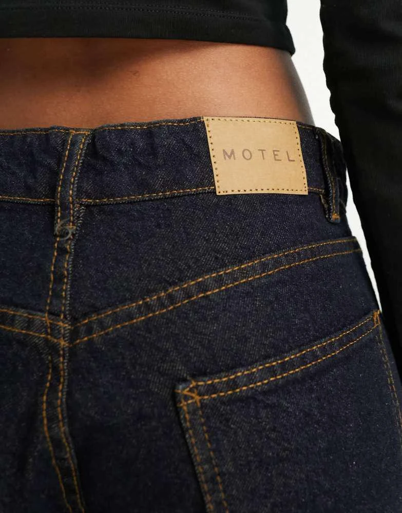 Motel Motel roomy wide leg low rise jeans in indigo 3