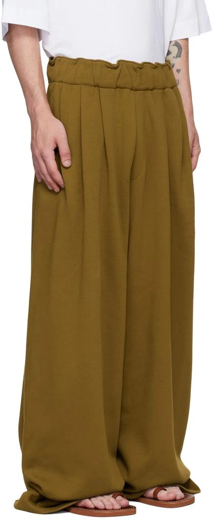 Dries Van Noten Tan Pleated Sweatpants 2