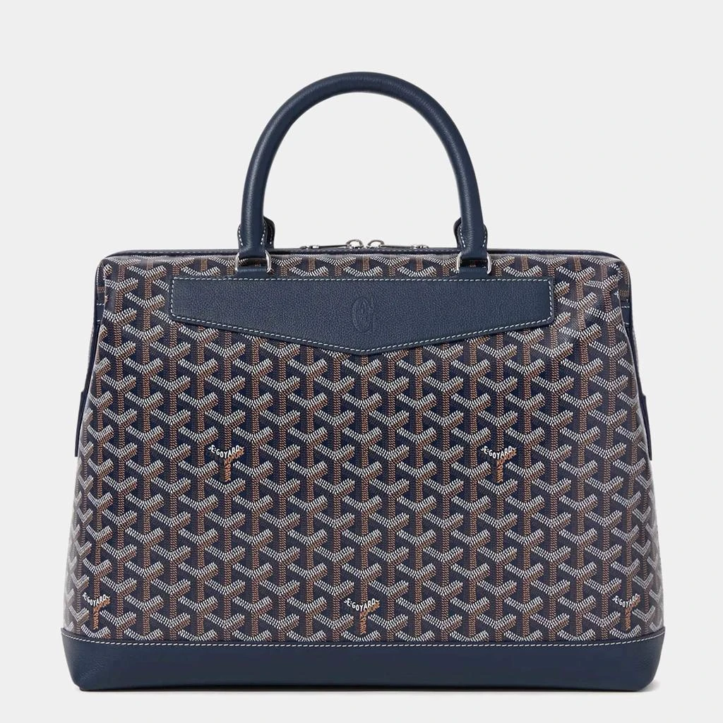 Goyard Goyard Navy Blue Leather and Signature Canvas Cisaplin Document Case 2