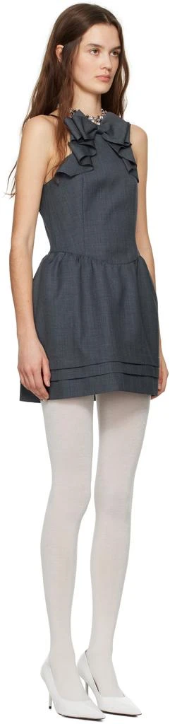Shushu/Tong Gray 3D Bow Hanging Neck Minidress 2