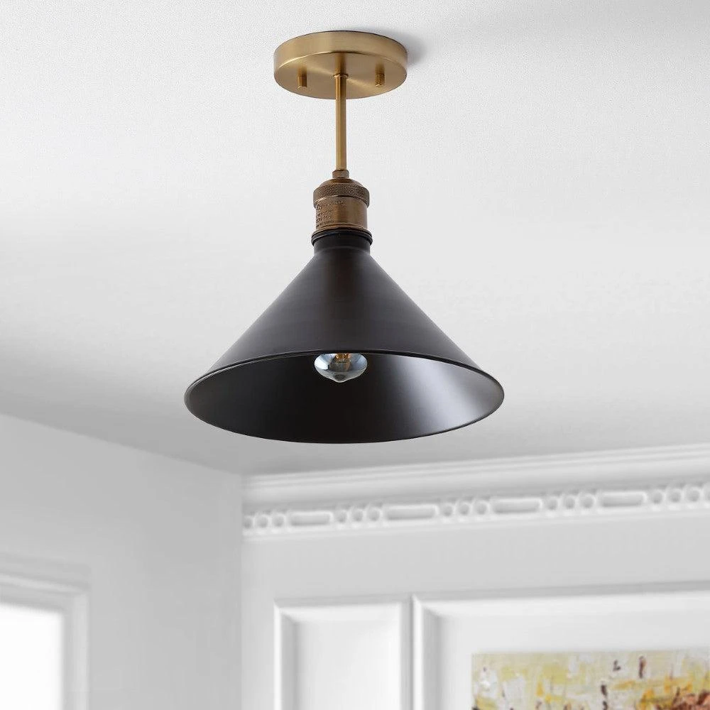 JONATHAN Y Nick 11" Metal LED Semi-Flush Mount 3