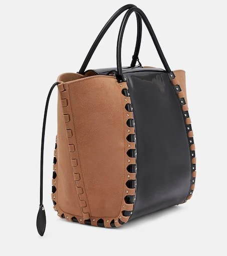 Alaïa Hinge Medium suede and leather tote 4