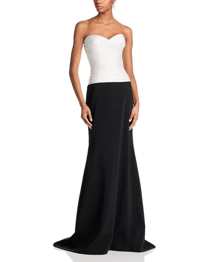 Sergio Hudson Duchess Satin Column Dress 1