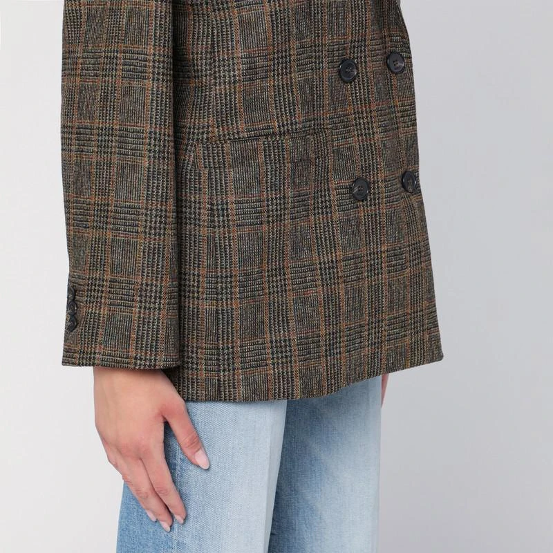 A.P.C. Brown Prince of Wales double-breasted jacket 5