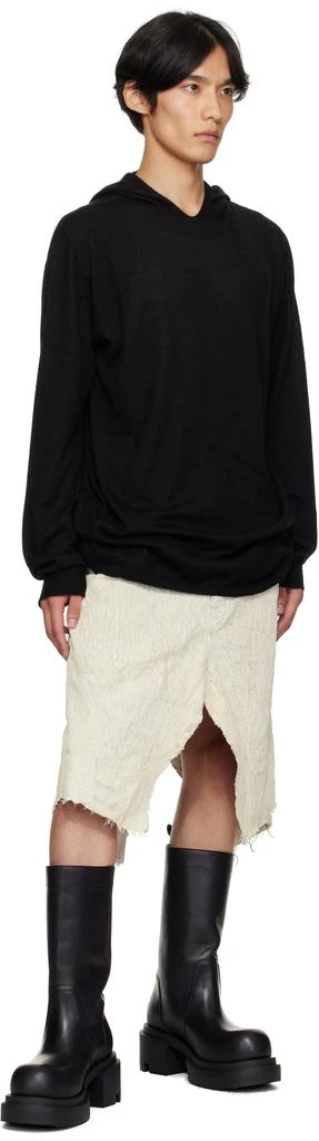 Rick Owens Black Concordians Long Sleeve Hoodie 4