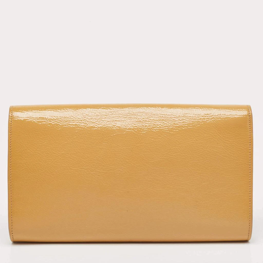 Yves Saint Laurent Saint Laurent Beige Patent Leather Belle De Jour Clutch 4