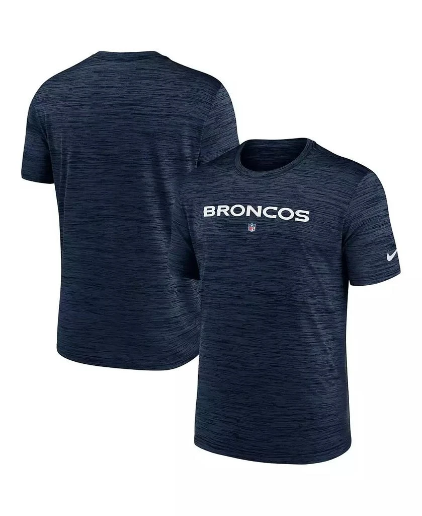 NIKE Men's Navy Denver Broncos Velocity Performance T-shirt 1
