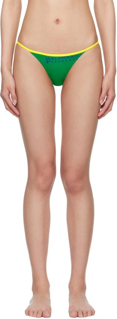 Paloma Wool Green & Yellow Lanny Bikini Bottom 1