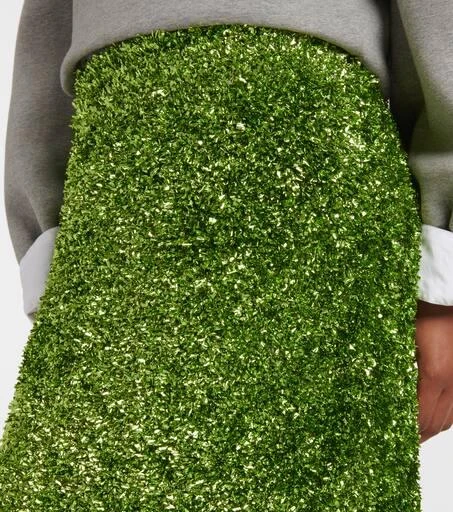 Dries Van Noten Lamé midi skirt 4