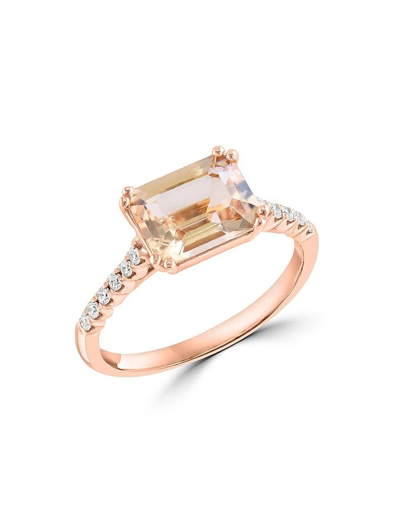 Saks Fifth Avenue Collection 14K Rose Gold, Morganite
0.13 TCW Diamond Ring