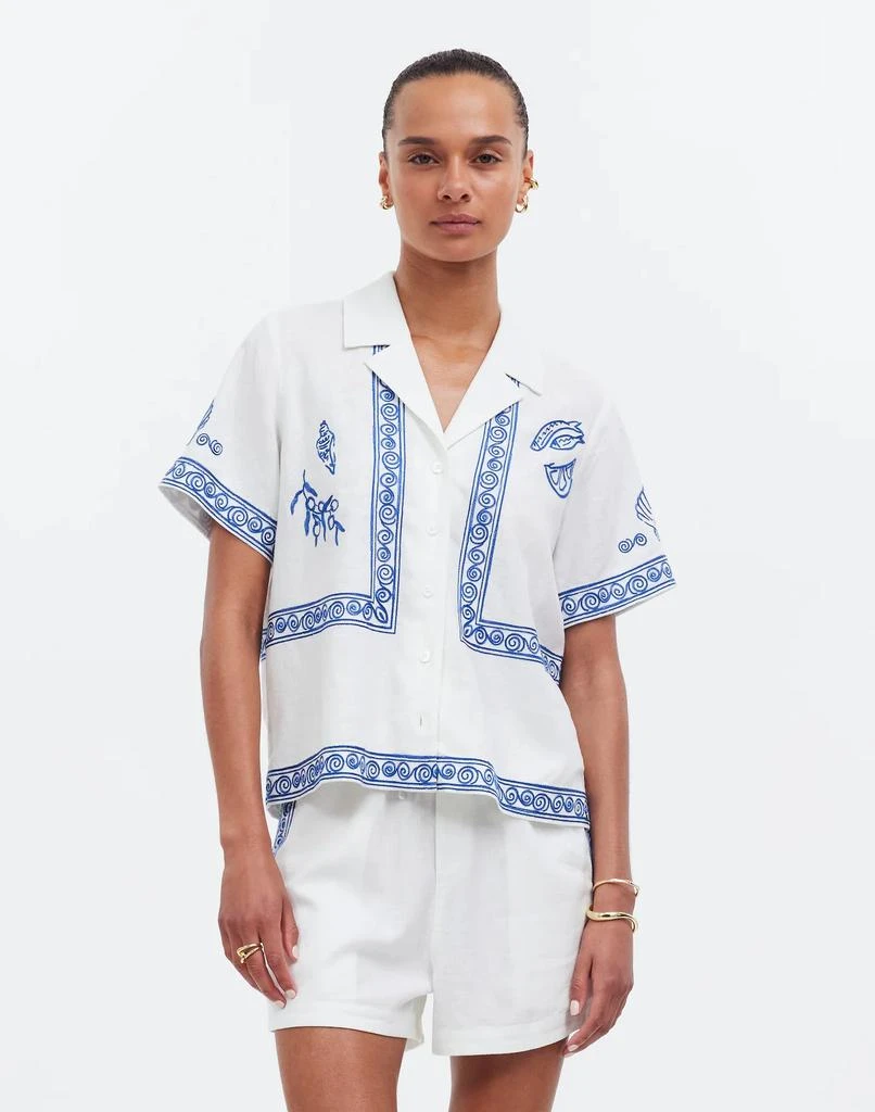 Madewell Madewell x Lisa Says Gah! Embroidered Button-Front Shirt 1