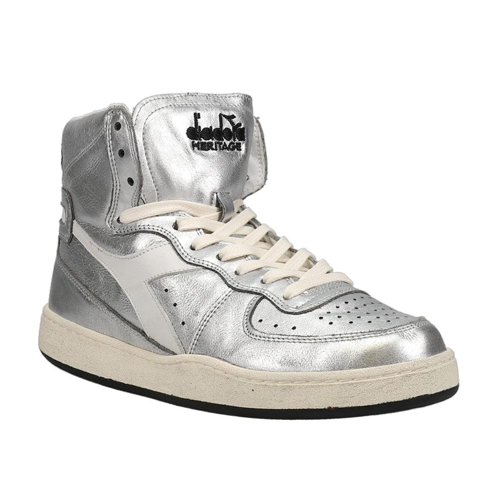 Diadora Mi Basket Metallic Used High Top Sneakers