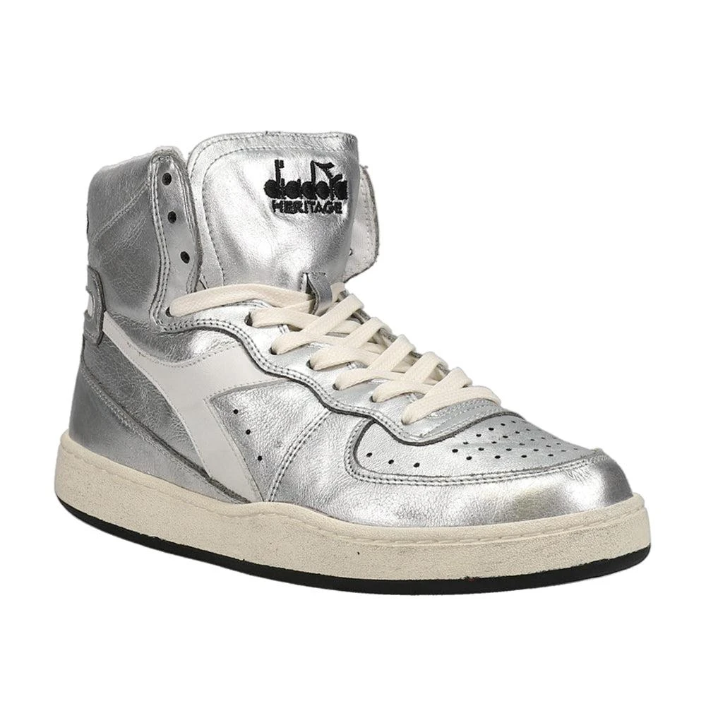 Diadora Mi Basket Metallic Used High Top Sneakers 2