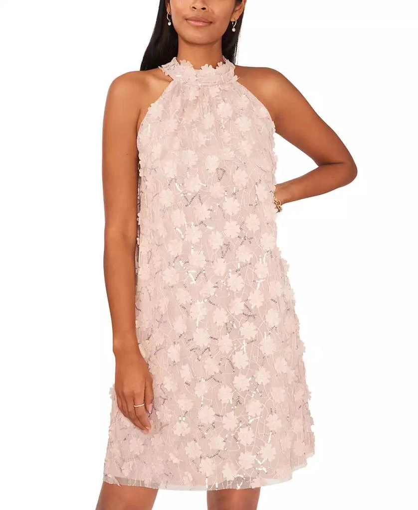 MSK Women's Sequin Sleeveless A-Line Short Dress 3