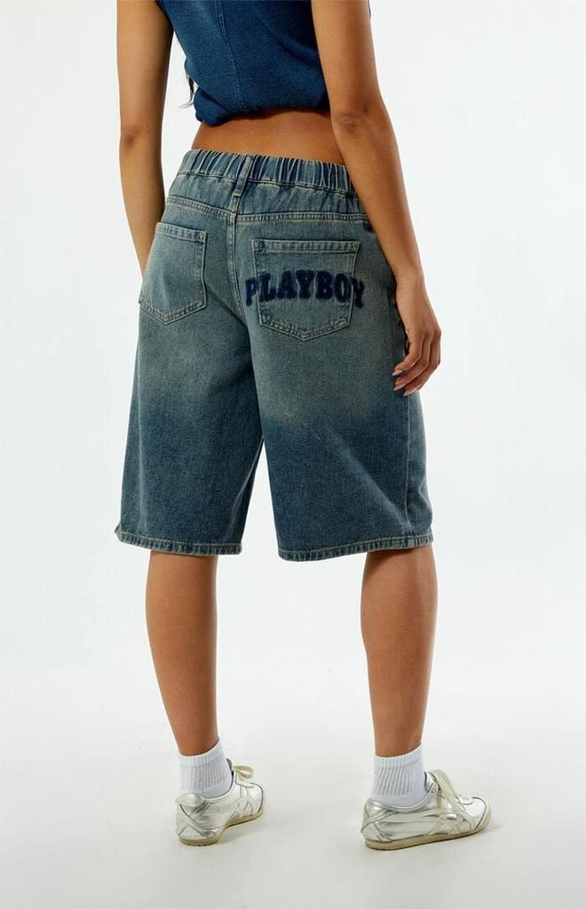 Playboy By PacSun Drawstring Denim Jorts 4