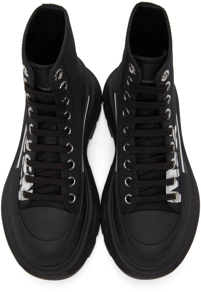 Alexander McQueen Black Logo Tread Slick High Sneakers 5