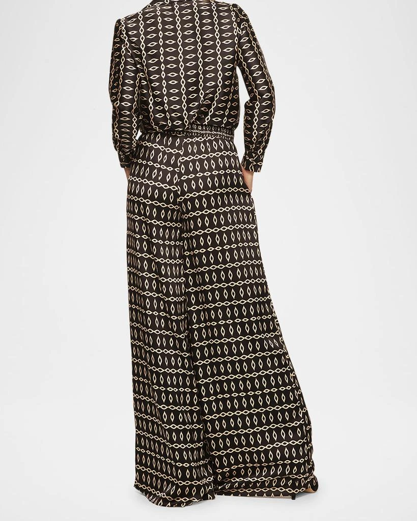 MISA Lemor Wide-Leg Geo-Print Pants 3