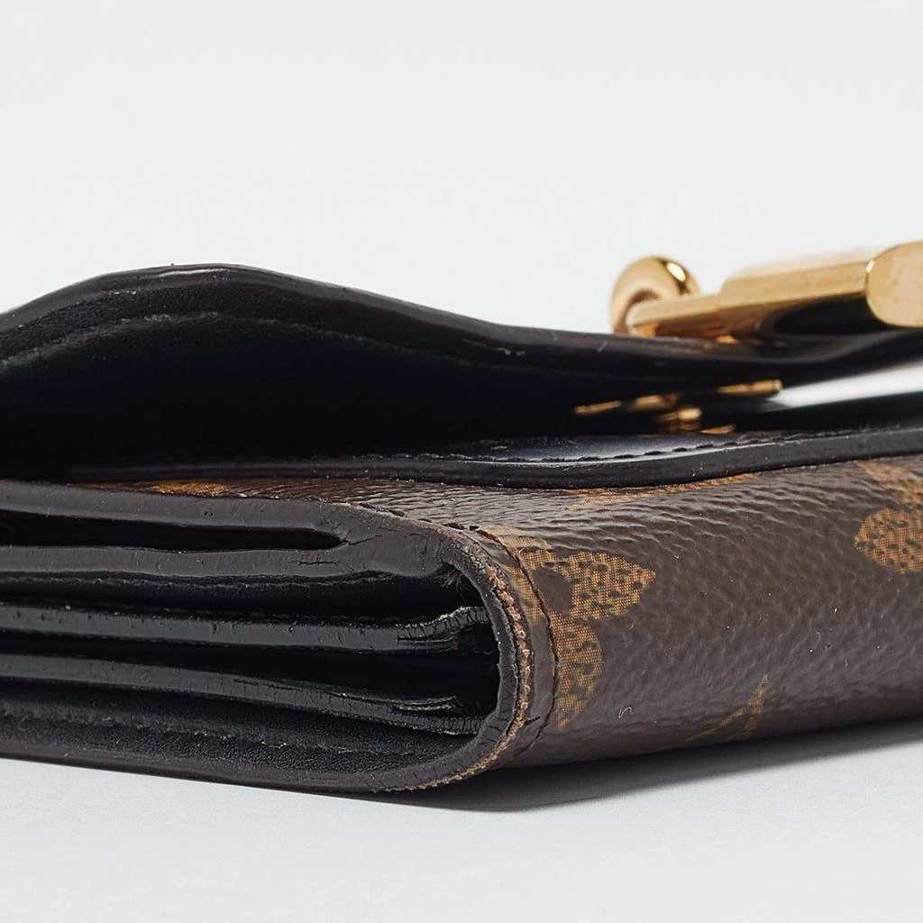 Louis Vuitton Louis Vuitton Black Monogram Canvas and Leather Flower Lock Wallet 17