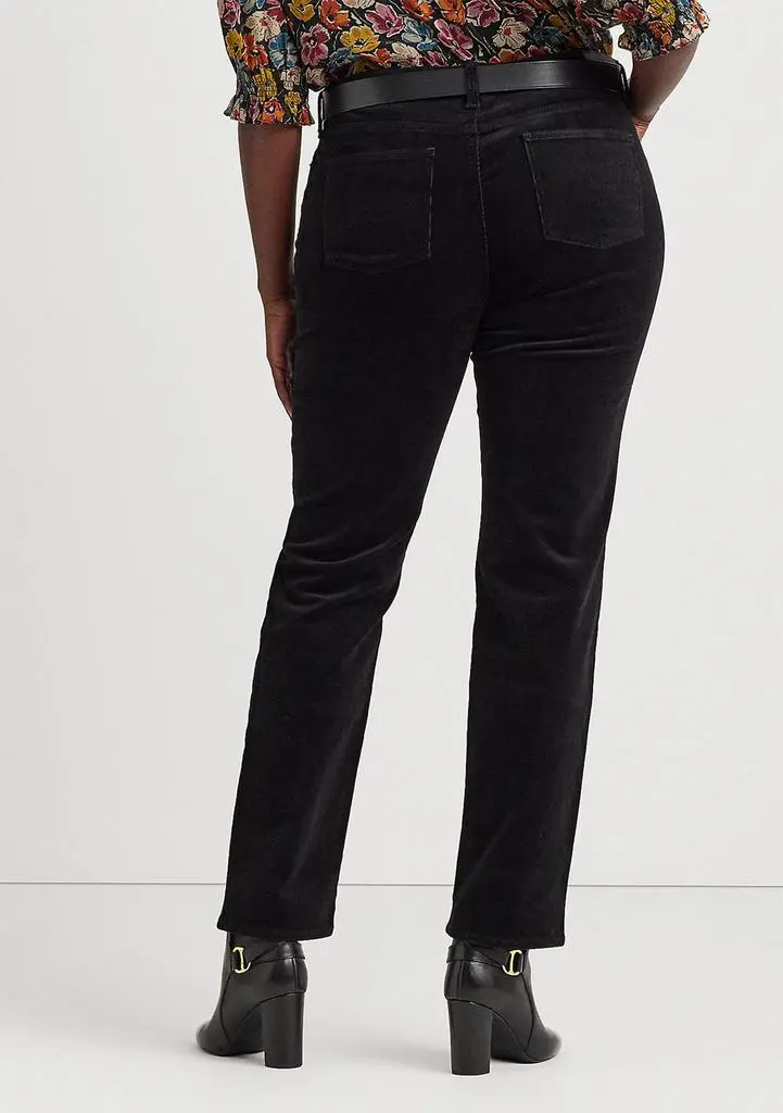 Ralph Lauren Plus Size Corduroy Mid Rise Straight Pants 2