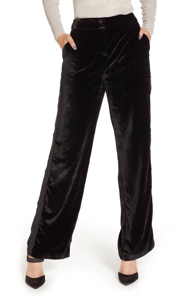 Chelsea28 Chelsea28 - Velvet High Rise Wide Leg Trousers