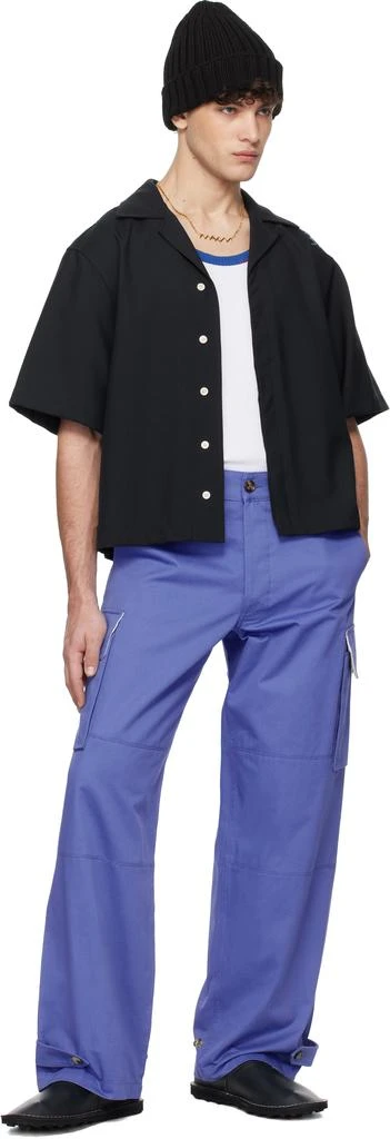 Marni Navy Tropical Wool Shirt 4