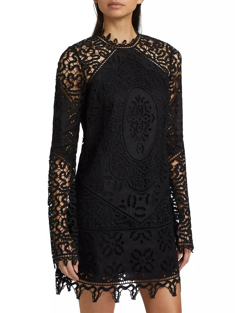 Ulla Johnson Eleni Eyelet & Lace Linen Dress 4