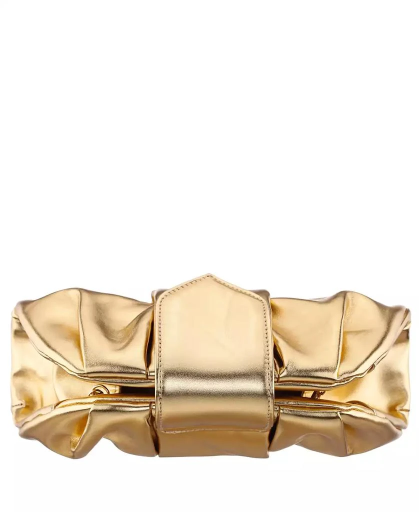 Nina Pleated Metallic Soft Clutch 11