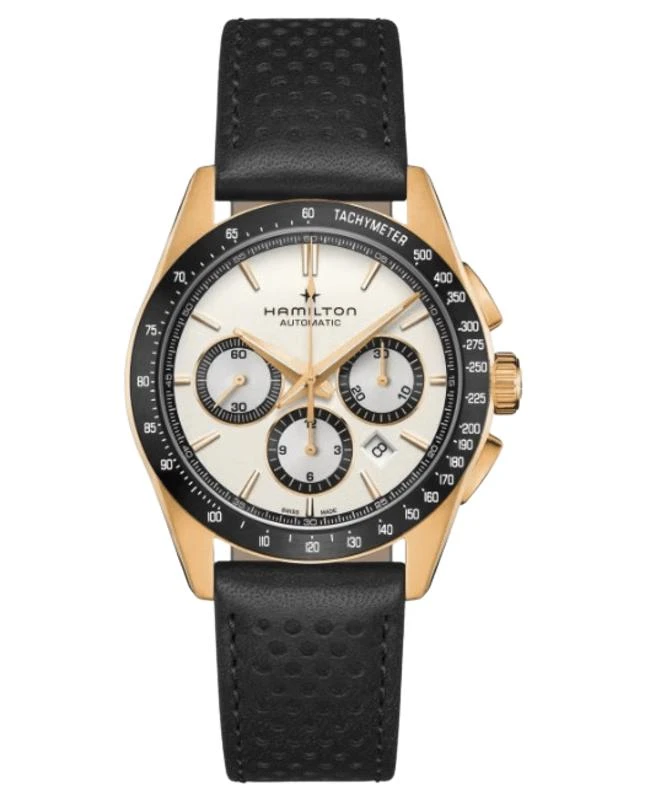 Hamilton Hamilton Jazzmaster Performer Auto White Dial Leather Strap Men's Watch H36626710 1