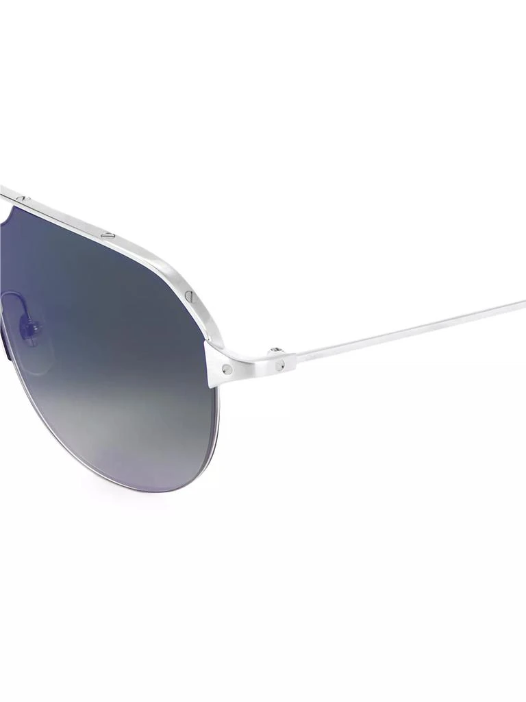 Cartier 60MM Screw Metal Aviator Sunglasses 3