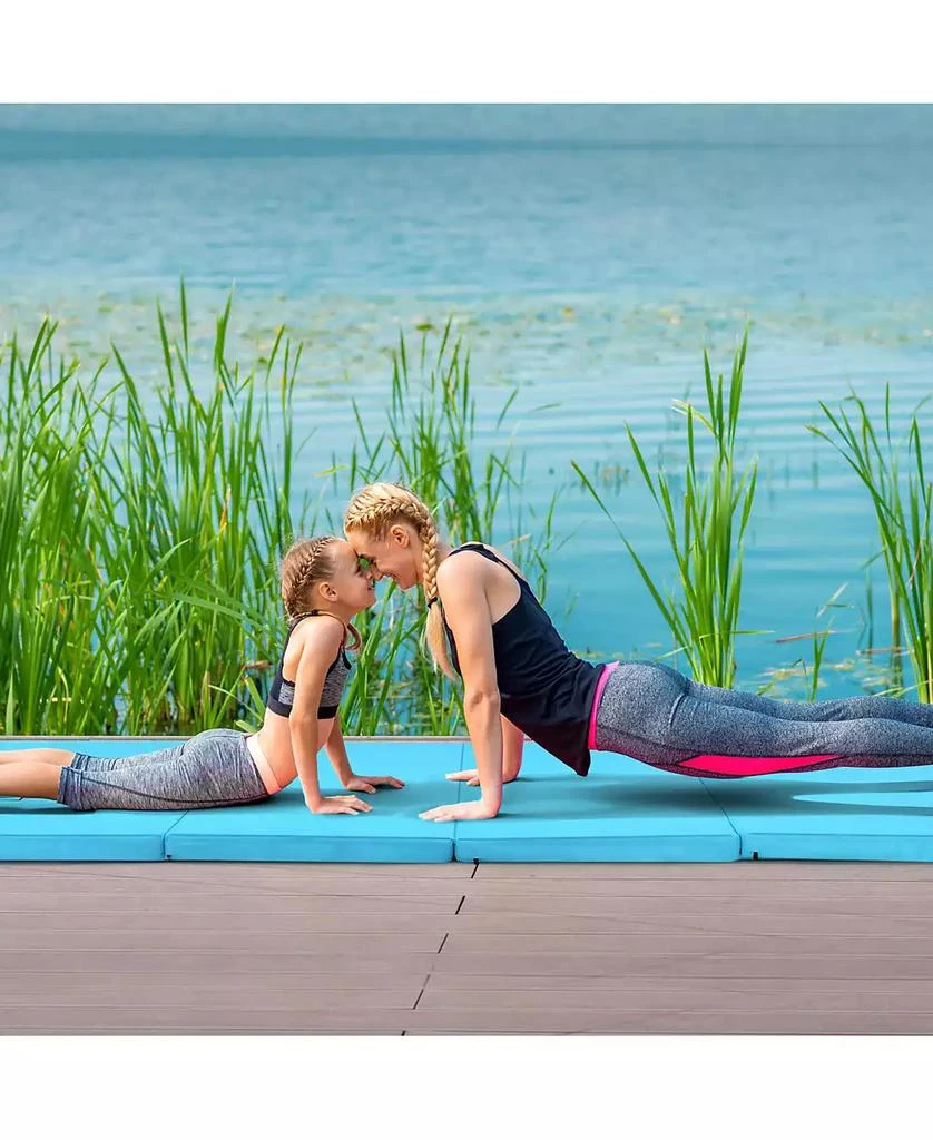 HONGGE 4-Panel Folding Gym Mat – Non-Slip, Portable, Durable for Home Gym, Yoga, Kids Play 5