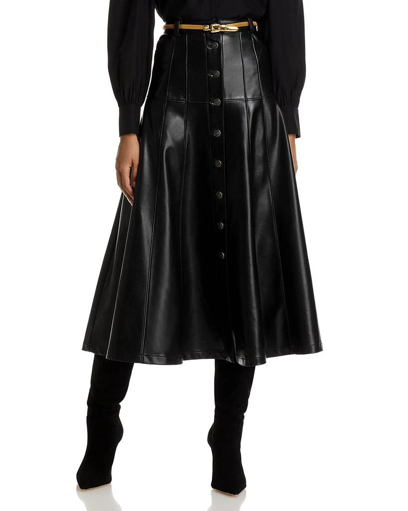 Cinq à Sept Faux Leather Veena Skirt 1