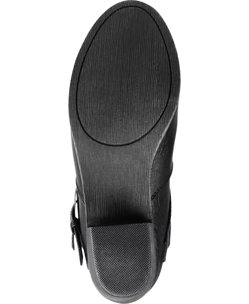 Journee Collection Women's Late Rouched Buckle Mid Shaft Block Heel Boots 5