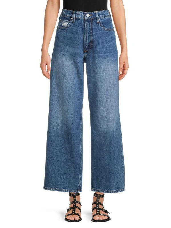 FRAME Pixie High Rise Ankle Wide Leg Jeans 1
