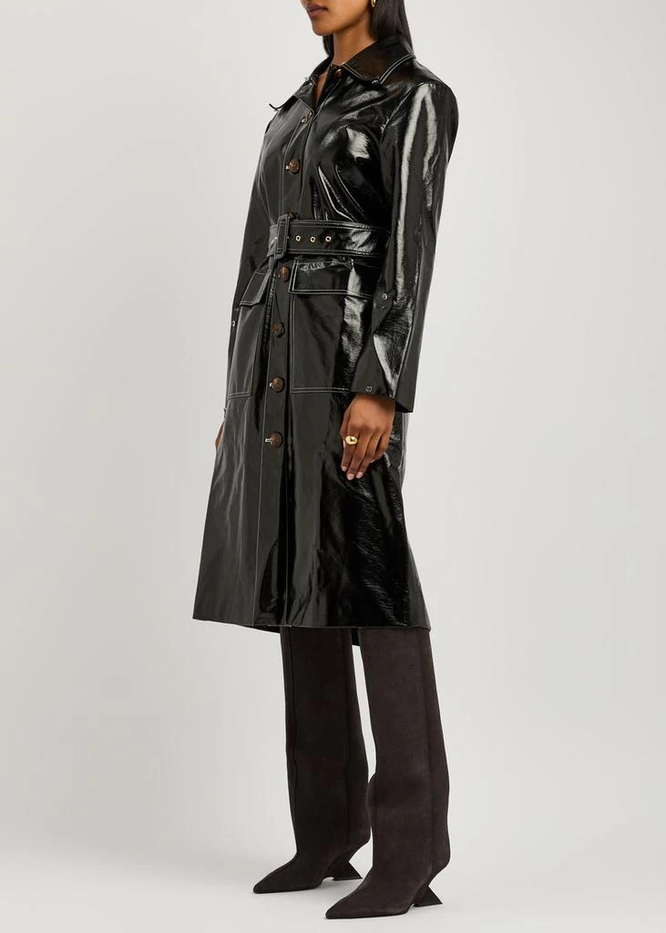 Kitri Simone faux shearling-trimmed vinyl coat 4