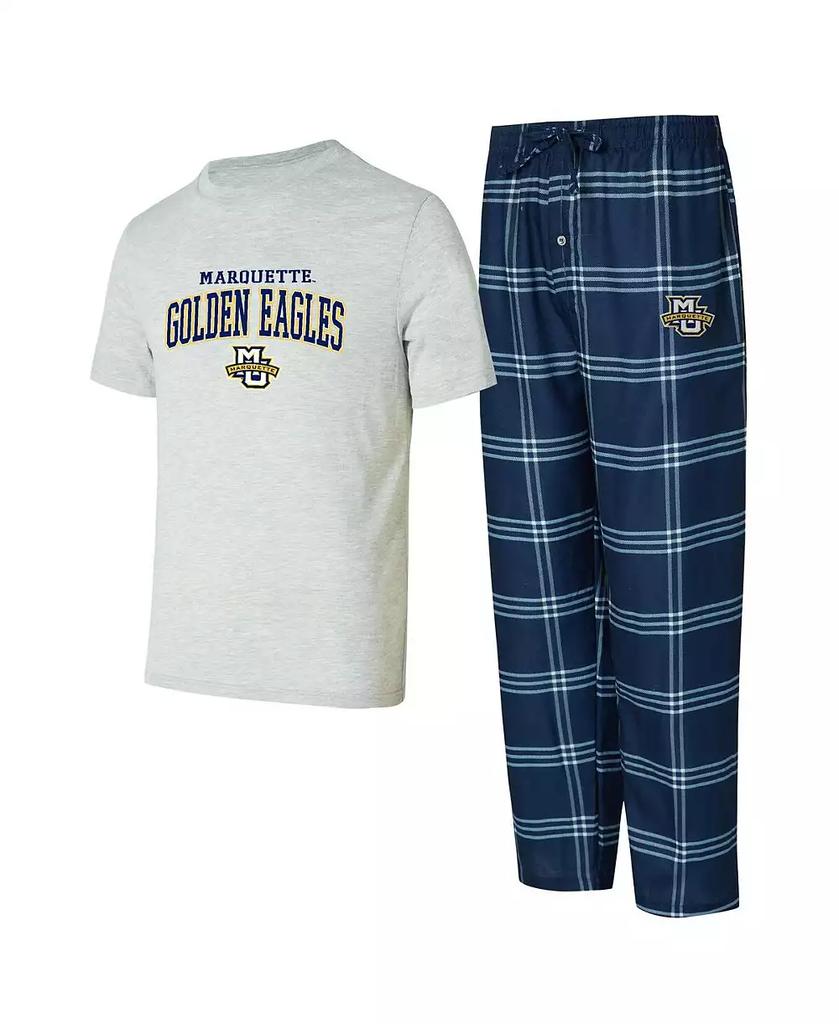 Concepts Sport Men's Blue/Gray Marquette Golden Eagles T-Shirt Pants Sleep Set