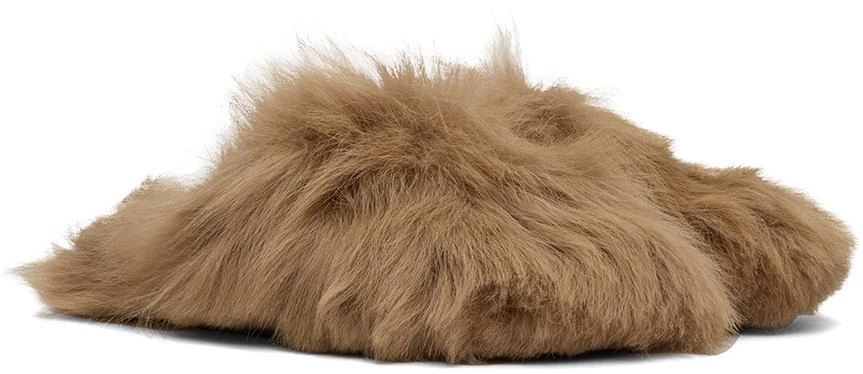 Yves Salomon Tan Toscana Lambskin Slippers 4