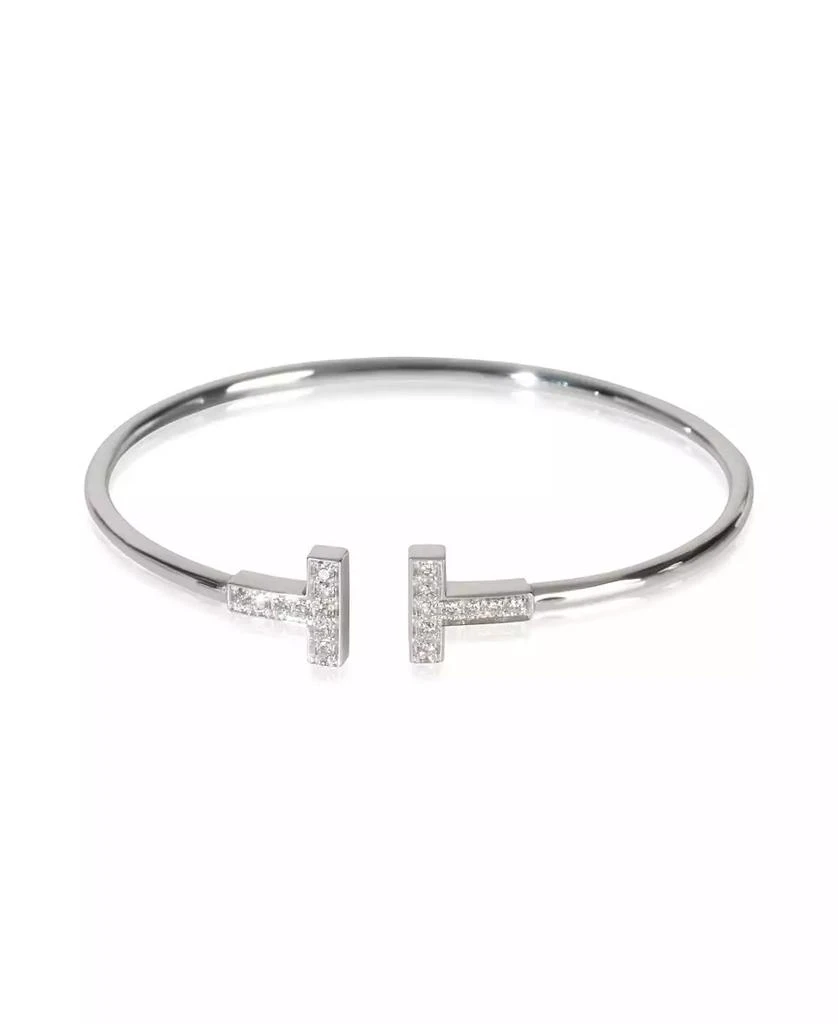 Pre-Owned Tiffany 
Co White Gold Diamond Tiffany T Wire Bracelet