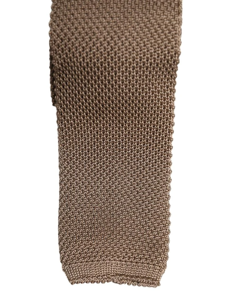Dolce & Gabbana Dolce & Gabbana Brown Silk Adjustable Necktie Tie 2