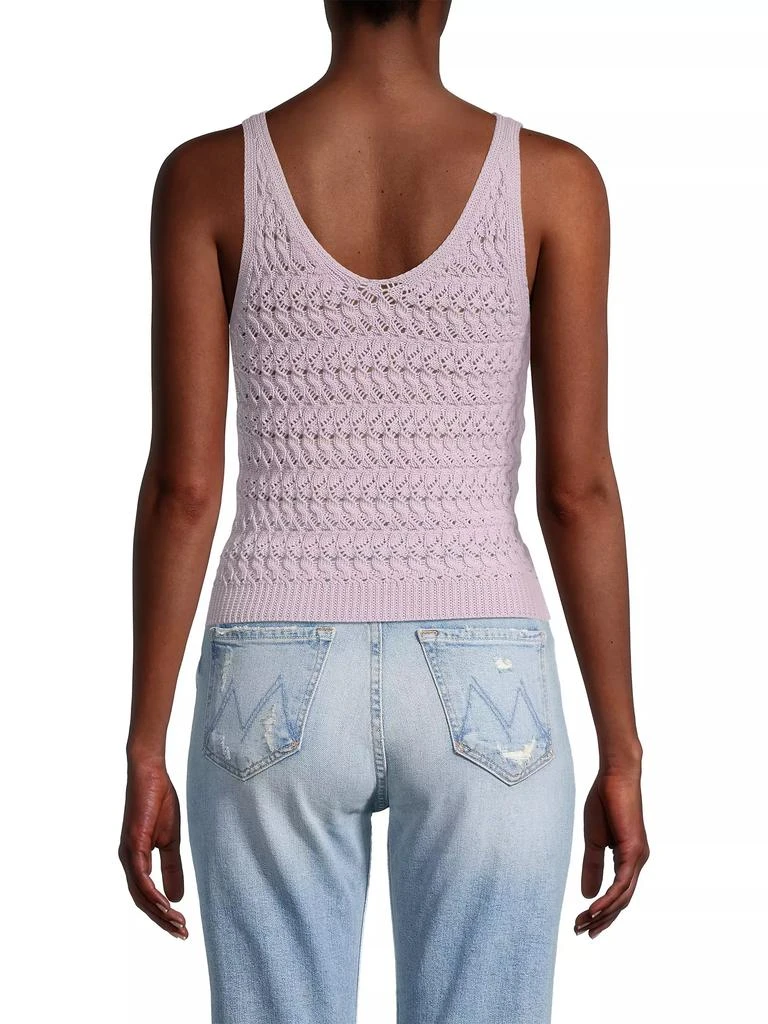 White + Warren Stretch Cotton Textured Tank Top 5