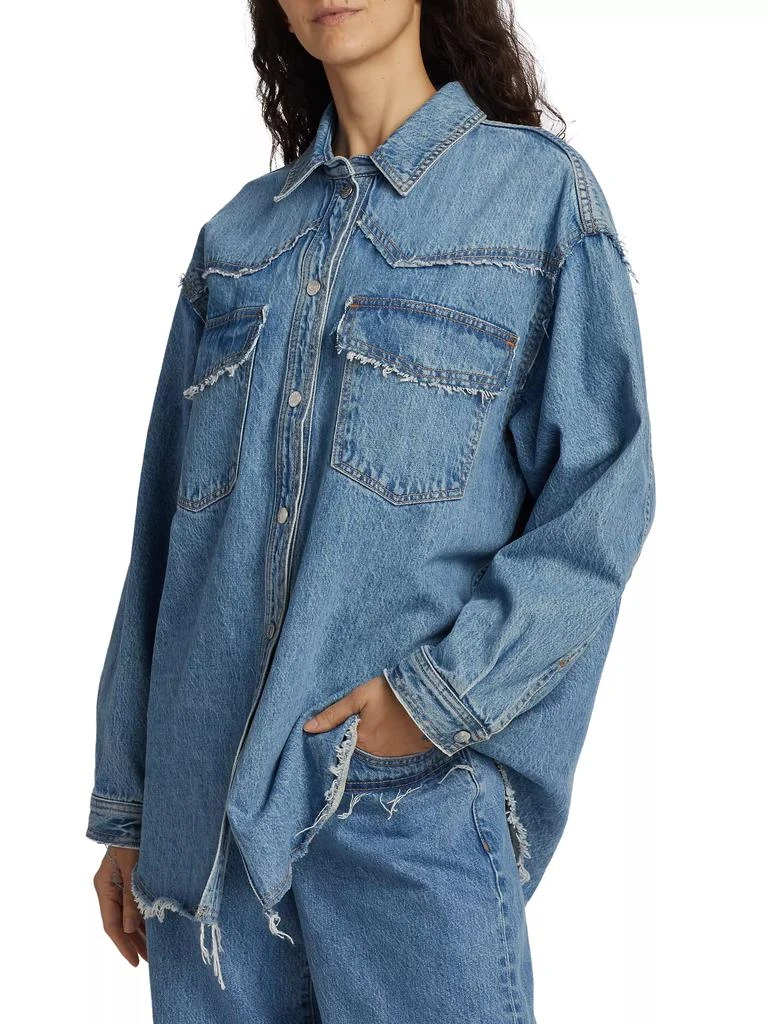 SLVRLAKE Oversized Western Denim Shirt 4