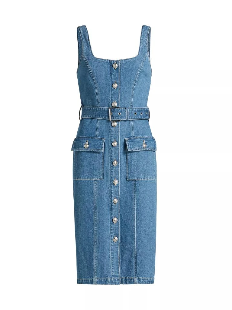 L'Agence Denim Tank Midi-Dress 1