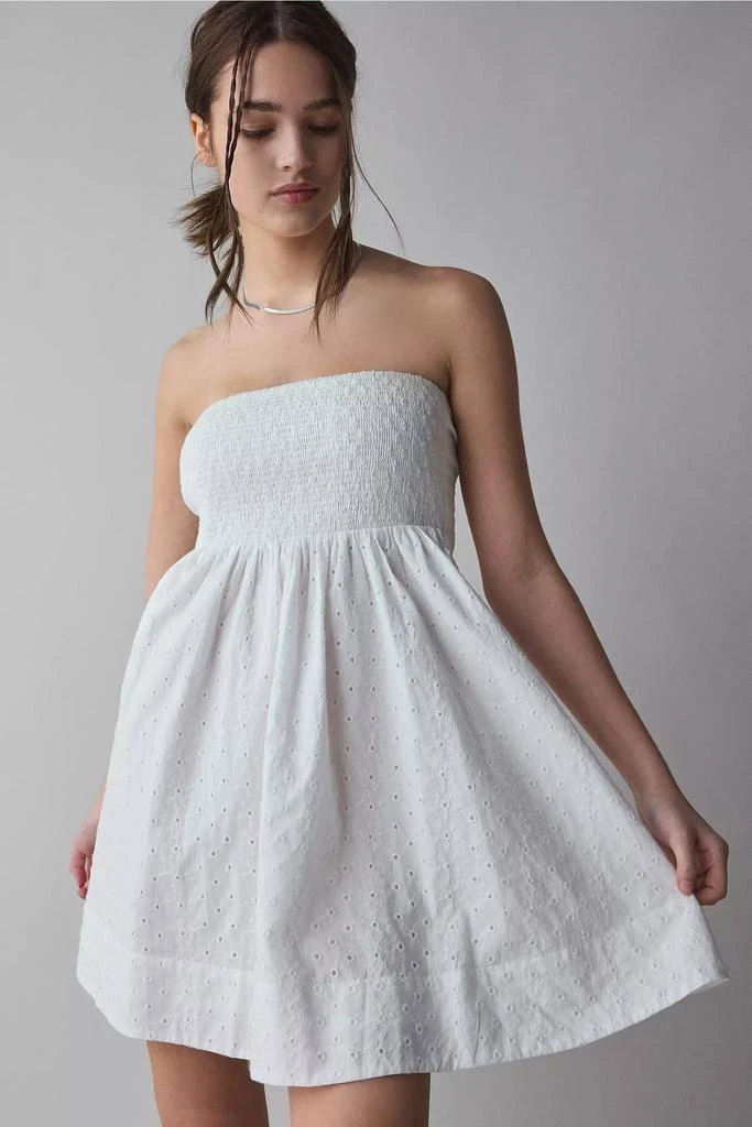 knee length dresses for ladies Jillian Smocked Fit And Flare Mini Dress  South Moon Under