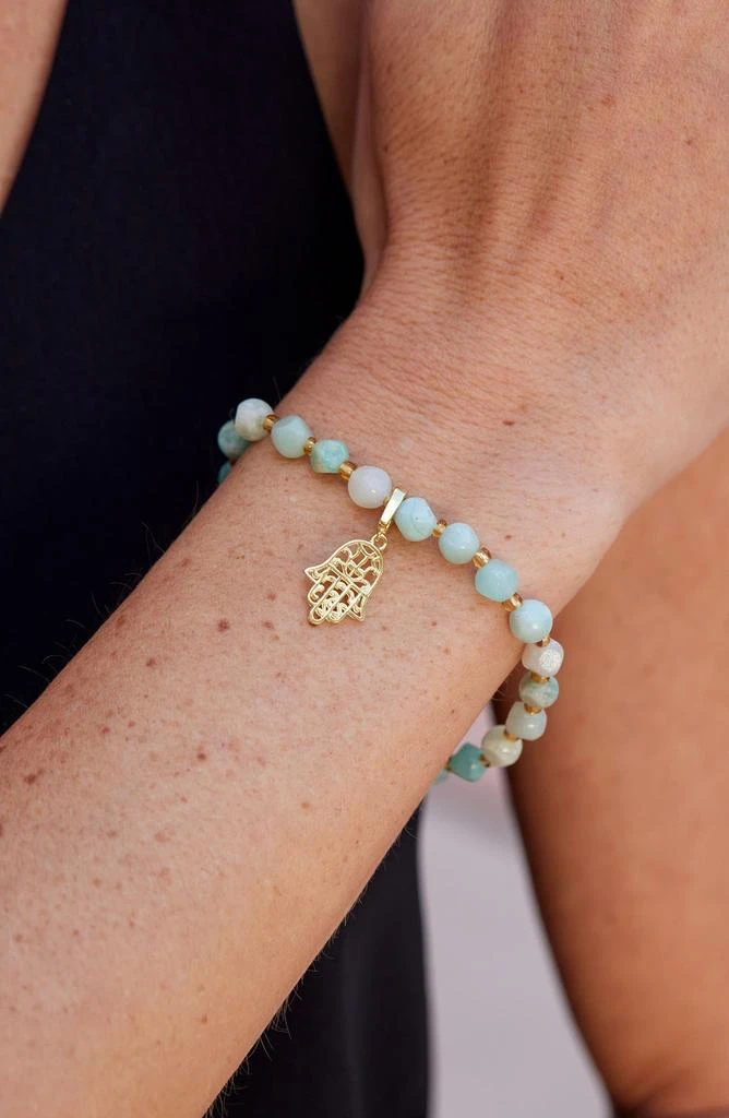 Savvy Cie Jewels Beaded Stretch Pendant Bracelet 2