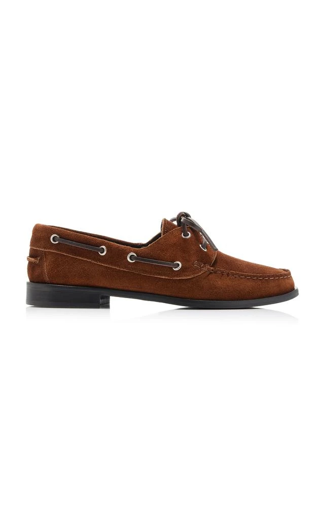 AEYDE Aeyde - Harris Suede Boat Shoes - Brown - IT 37 - Moda Operandi 1