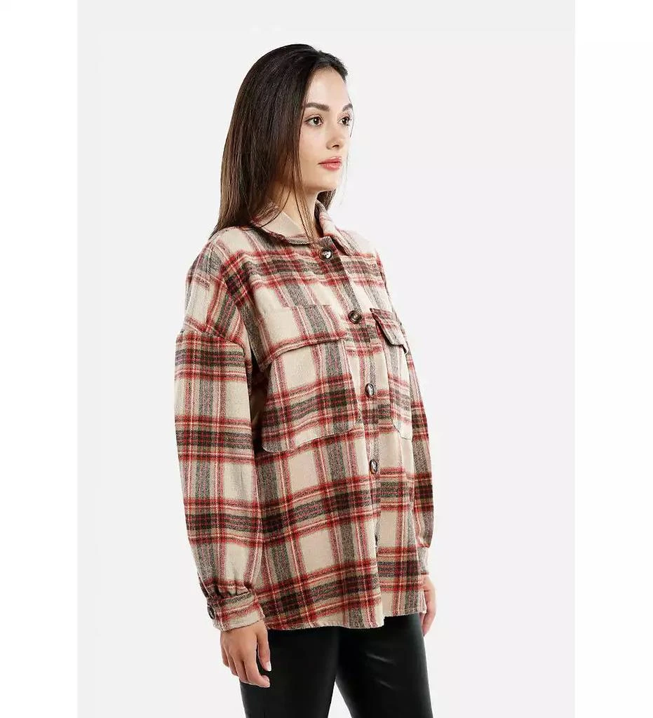 London Rag Long Sleeves Oversized Checkered Shacket 3