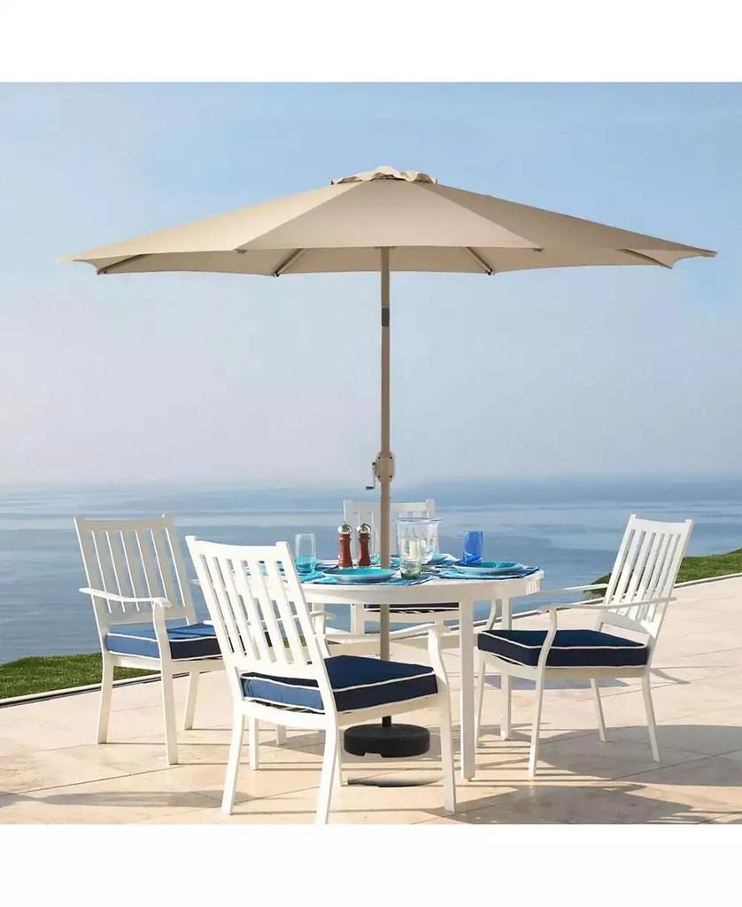 Aoodor 9FT Outdoor Patio Market Umbrella Aluminum Frame with Push Button Tilt Crank and 8 Steel Ribs, UV Protection Waterproof, for Garden Deck Backyard and Pool 3