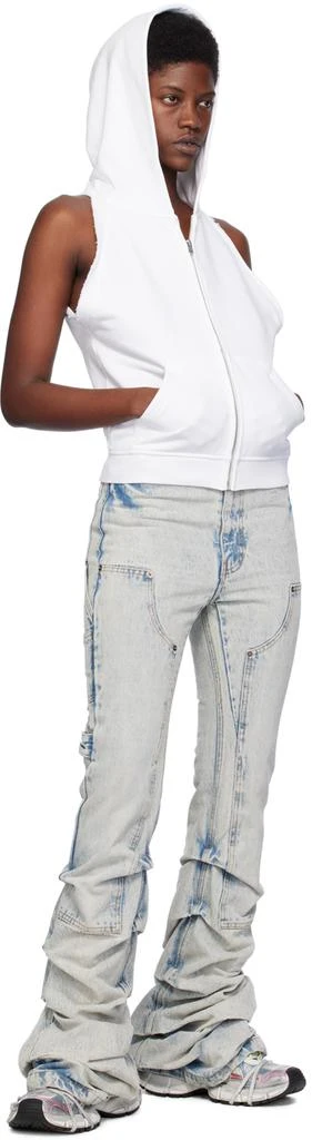 We11done White Sleeveless Hoodie 4