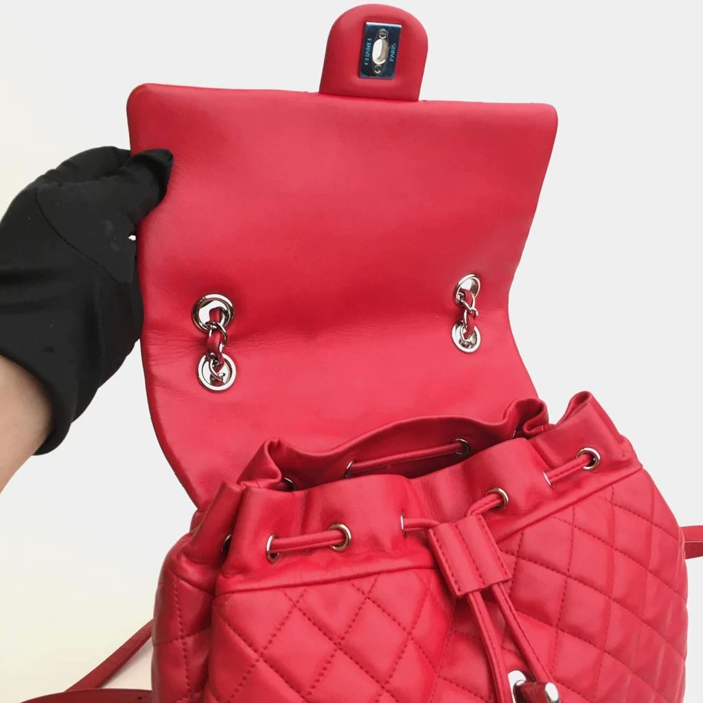 Chanel Chanel Red Leather Small Urban Spirit Backpacks 9
