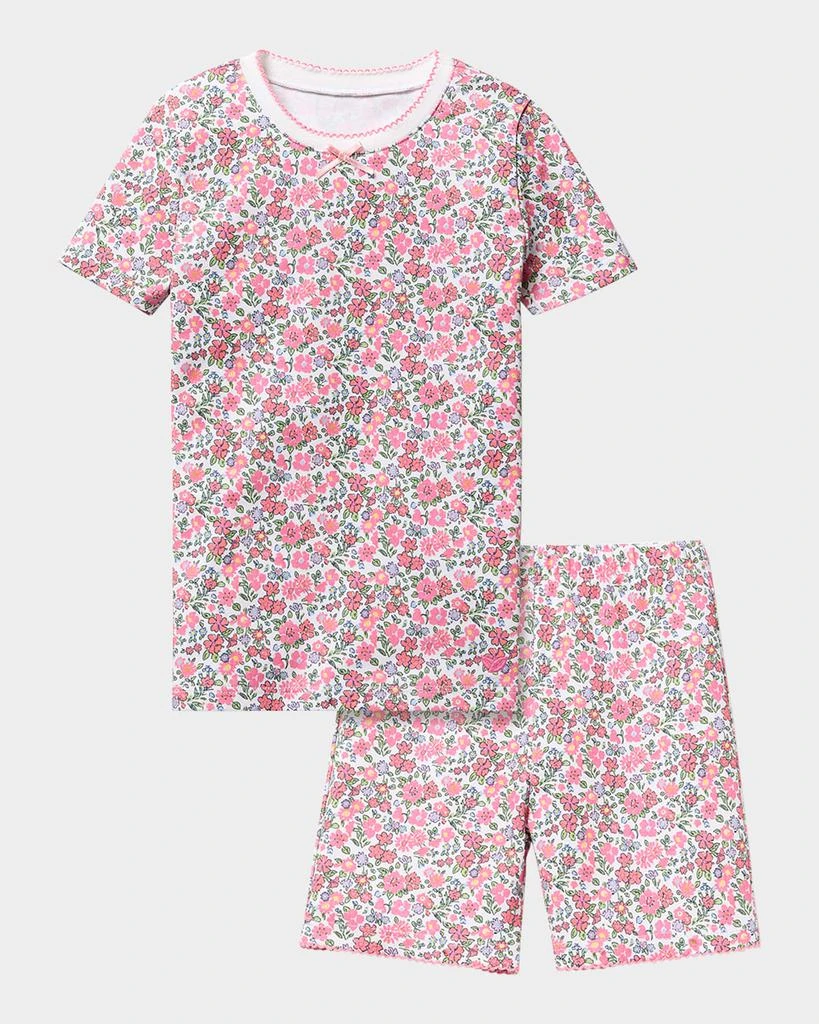 Petite Plume Kid's Pima Cotton Snug Fit Pajama Short Set, Size 7-14 1