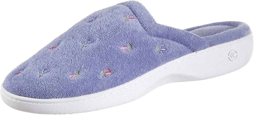 Isotoner Women's Terry Slip On Clog Slipper In Periwinkle 1
